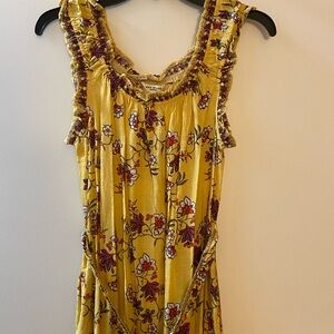 Max Studio Yellow Floral Maxi Dress